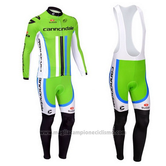 2013 Abbigliamento Ciclismo Cannondale Campione Estonia Manica Lunga e Salopette